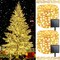 BHCLIGHT Solar String Lights Outdoor, 2 Pack 80FT 200 LED Solar Outdoor Christmas Lights, Waterproof Copper Wire 8 Modes Solar Fairy Lights for Garden Tree Wedding Christmas Tree Decorations (Warm White)
